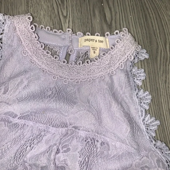 SOLD Light lavender lace detail high neck top size small
(paper + tee) - Picture 12 of 16